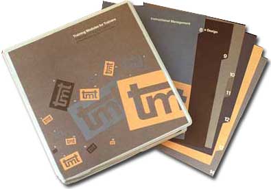 Folder and tabdividers design for Training Modules for Teachers existing logo 