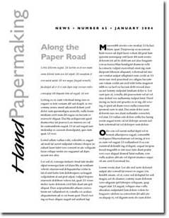 Design proposals for Hand Papermaking