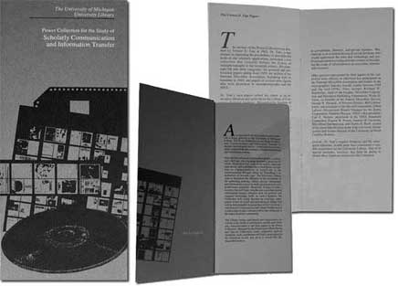 Brochure for The University of Michigan Library Information Transfer Collection 
