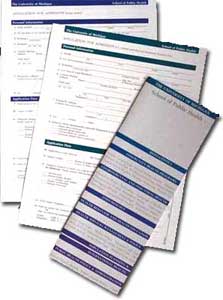 Application forms for UM School of Public Health 