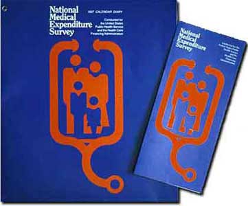 Logo and brochure and calendar design for national surveytracking medical expenses