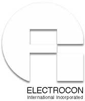 Logo for Electrocon International Incorporated power equipment for computers.