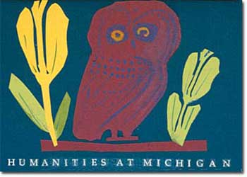 Color copy and cut paper illustration for humanities invitation at The University of Michigan