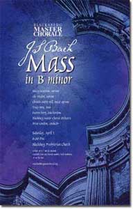 Poster for Blacksburg Master Chorale performance of Mass in B minor