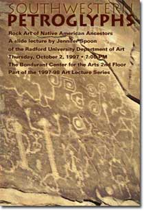 Poster for lecture by Jennifer Spoon on Petroglyphs