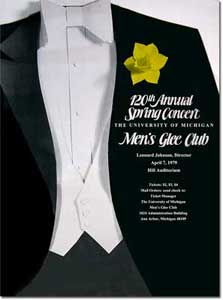 Poster for The University of Michigan Men's Glee Club