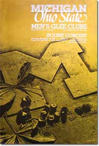 Poster for The University of Michigan Men's Glee Club and Ohio State